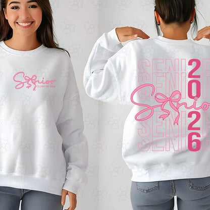 Senior 2026 Pink Coquette ~ 25ETS07 ~ DTF Transfer