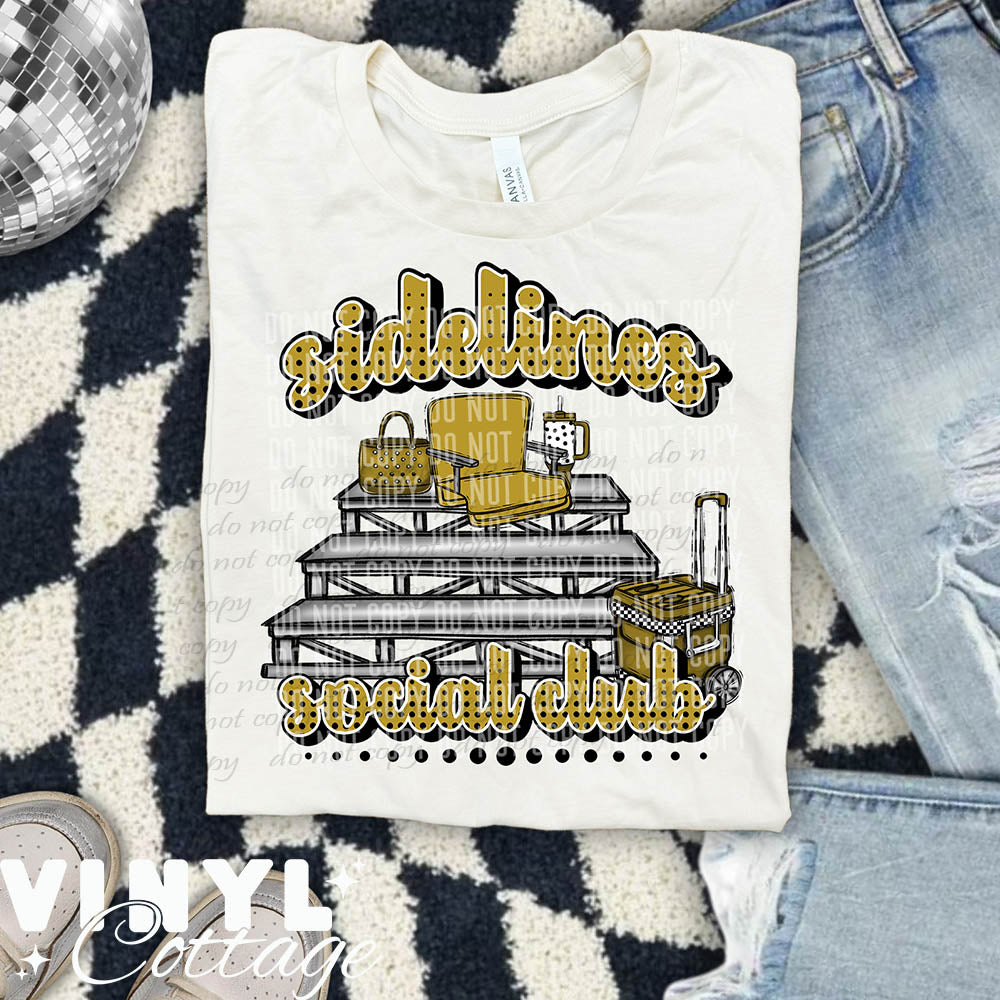Sidelines Social ~ Gold ~ DTF Transfer