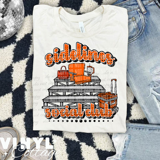 Sidelines Social ~ Orange ~ DTF Transfer