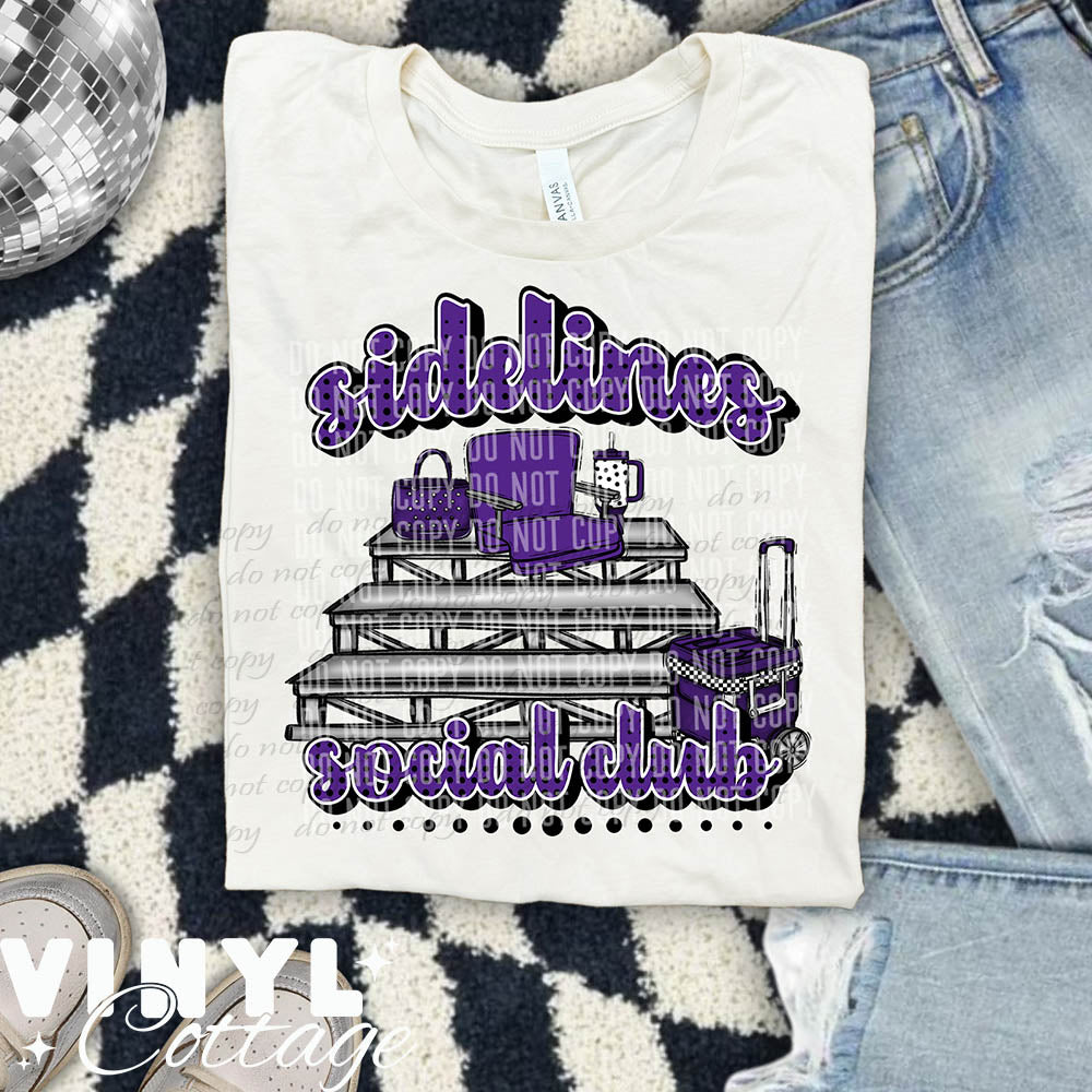 Sidelines Social ~ Purple ~ DTF Transfer