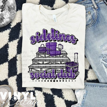 Sidelines Social ~ Purple ~ DTF Transfer