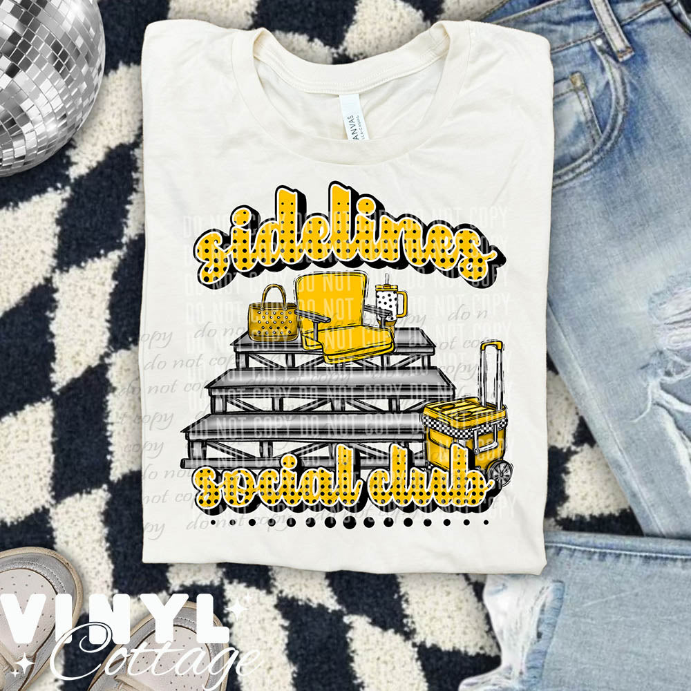 Sidelines Social ~ Yellow ~ DTF Transfer