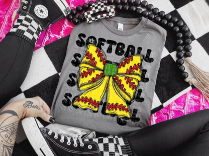 Sport Coquette ~ Softball ~ 24CAP08 ~ DTF Transfer