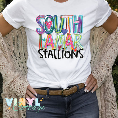 South Lamar Stallions ~ Cheery Words ~ DTF Transfer