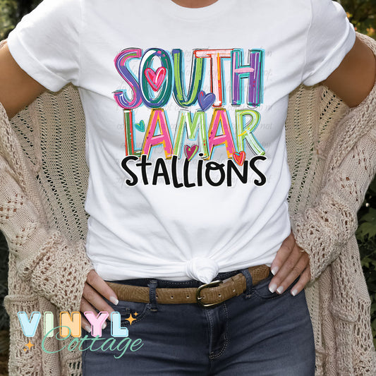 South Lamar Stallions ~ Cheery Words ~ DTF Transfer