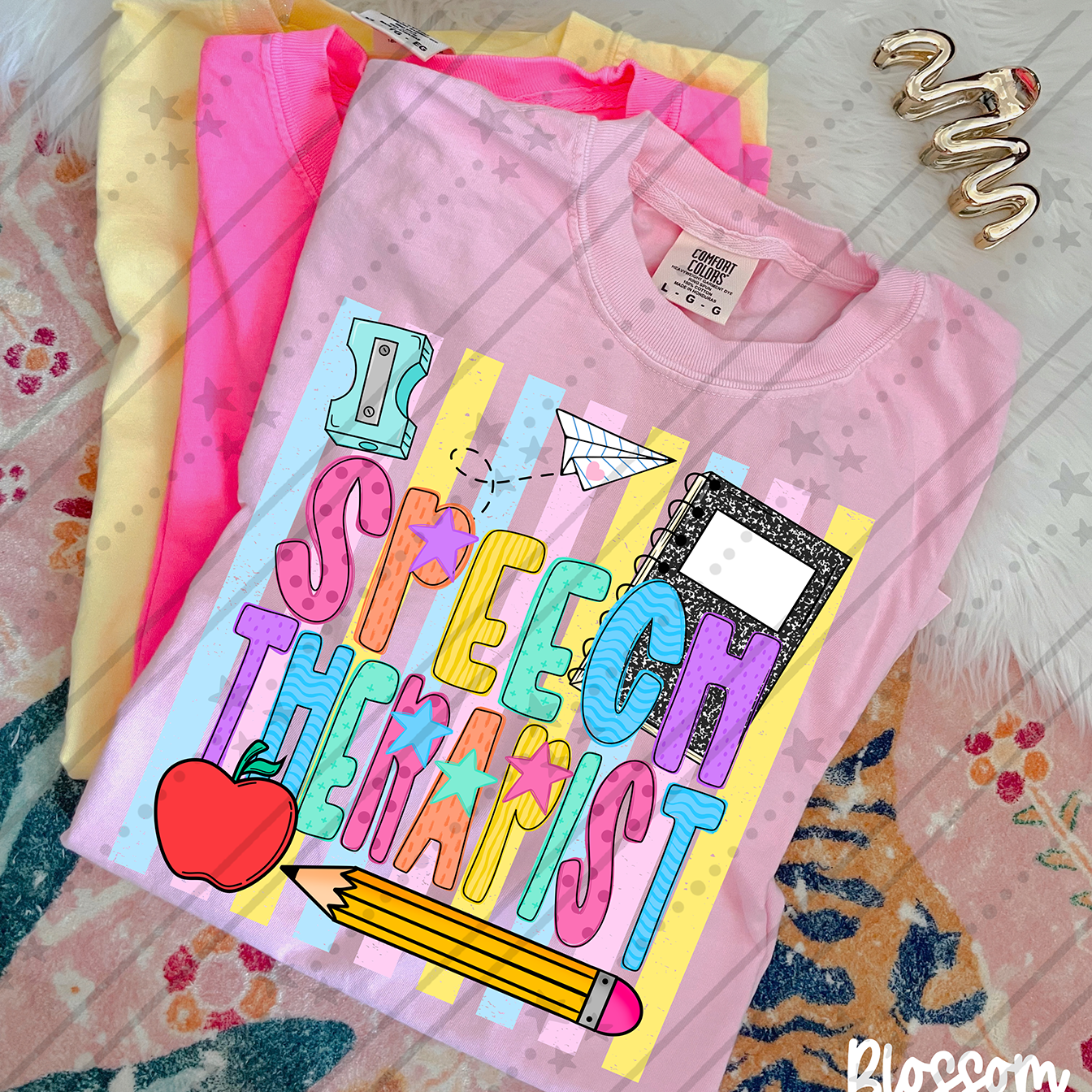 Speech Therapist School Stripes ~ CCo26 ~ DTF Transfer