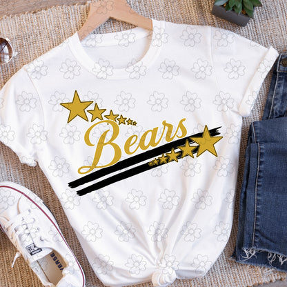 Bears Spirit Stars ~ SAG26 ~ DTF Transfer