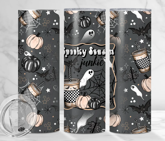 TW126 ~ Tumbler Wrap ~ Spooky Season Junkie