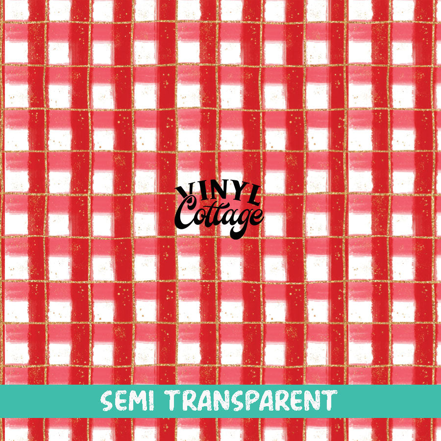 ST34 ~  Semi Transparent ~ Berry Plaid