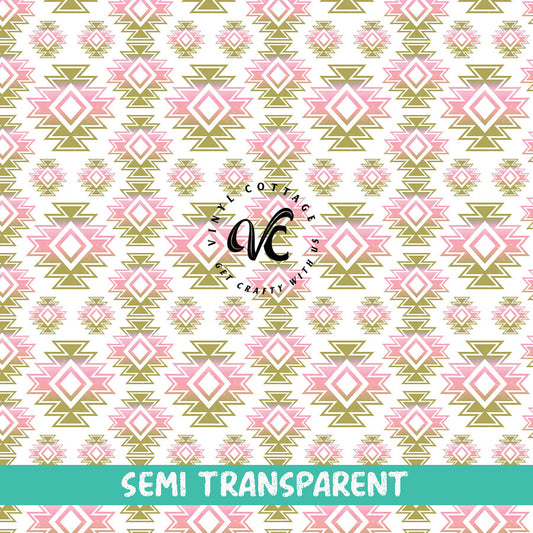 Pink Aztec ~ Semi Transparent ~ ST35
