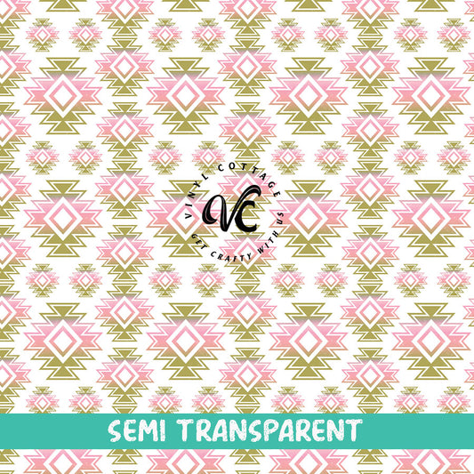Pink Aztec ~ Semi Transparent ~ ST35