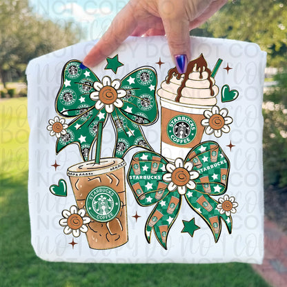 Bows and Beverages Star B ~ UAC25 ~ DTF Transfer