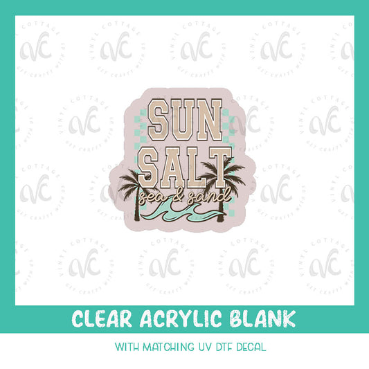AD145 ~ Sun Salt Sea Sand ~ Acrylic + UV DTF Decal Set