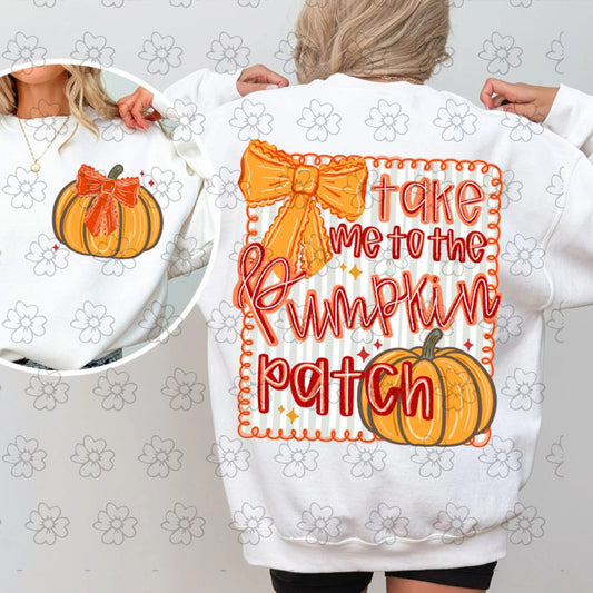 Take Me to the Pumpkin Patch with Pocket Design ~ 25ETS09 ~ DTF Transfer