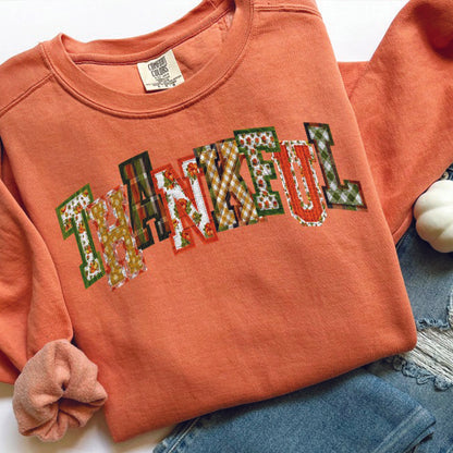 Thankful Arched Patchwork ~ 25SAG ~ DTF Transfer