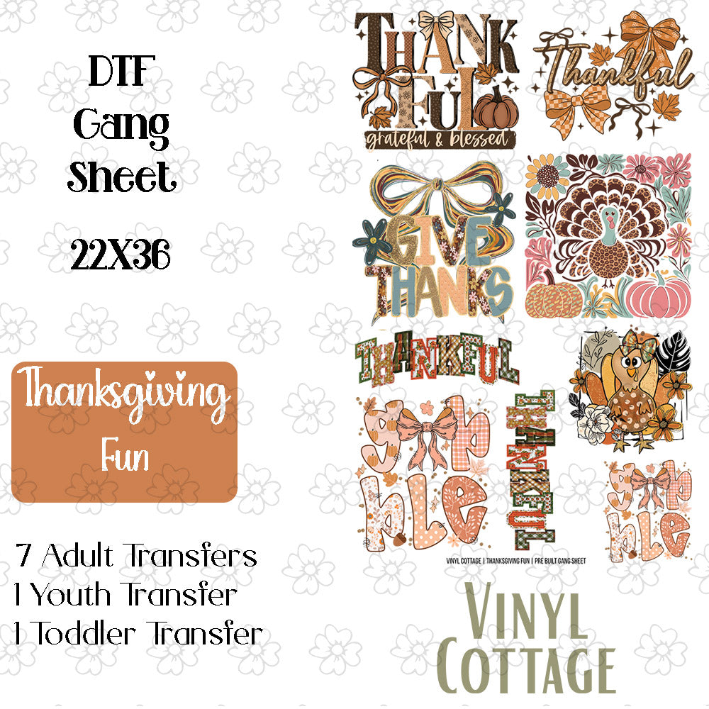 Thanksgiving Fun ~ Pre-Built Gang Sheet