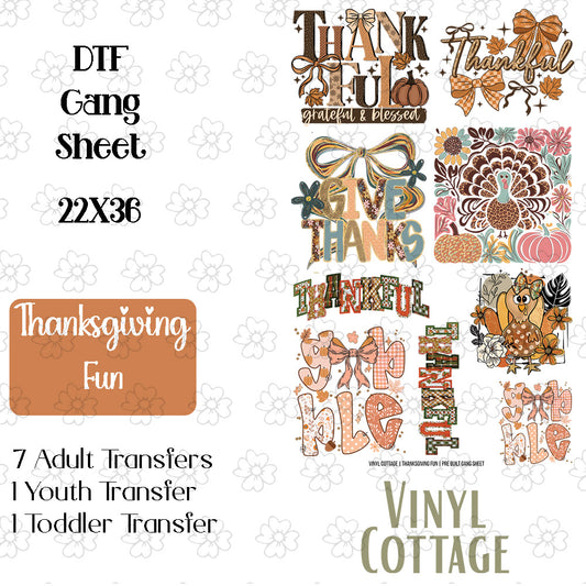 Thanksgiving Fun ~ Pre-Built Gang Sheet