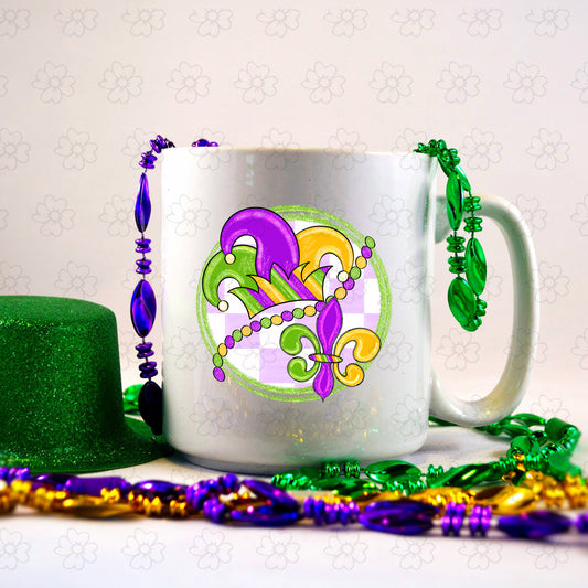 Throw Me Something Round ~ JKD25 ~ UV DTF DECAL