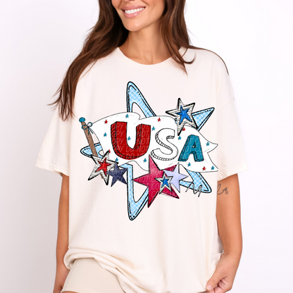 USA Banner ~ 25CSD05 ~ DTF Transfer