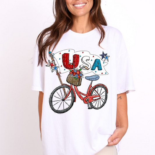 USA Bicycle 1 ~ 25CSD05 ~ DTF Transfers