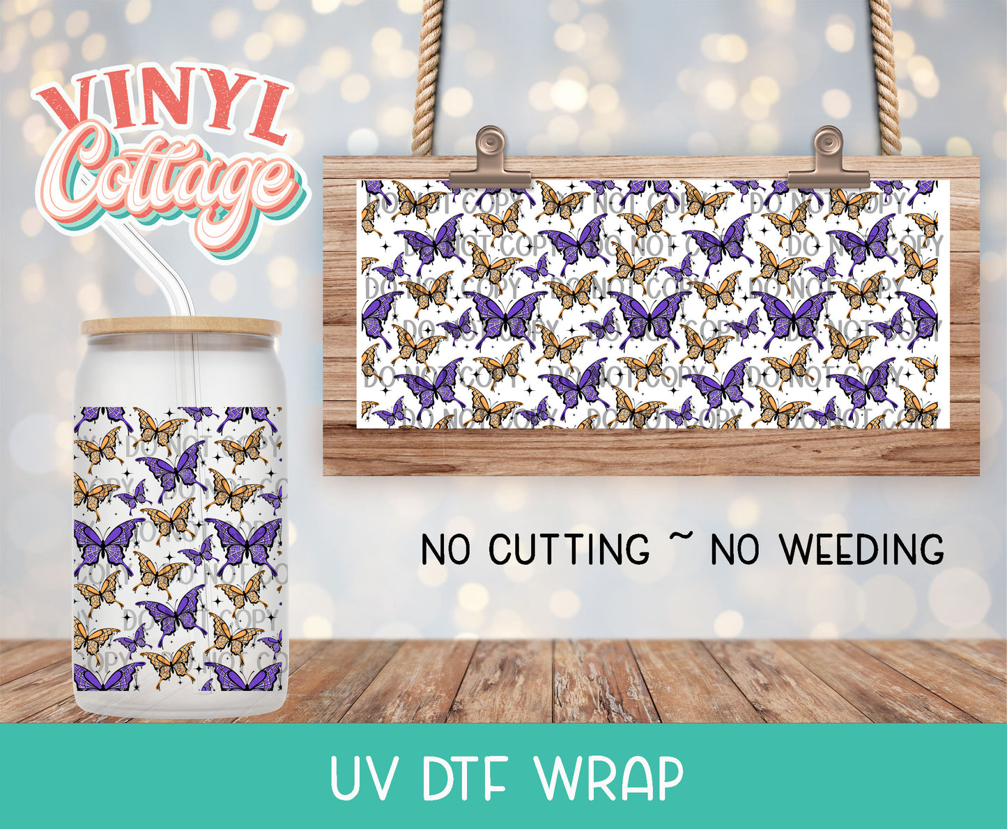 37UV Butterflies ~ UV DTF Wrap