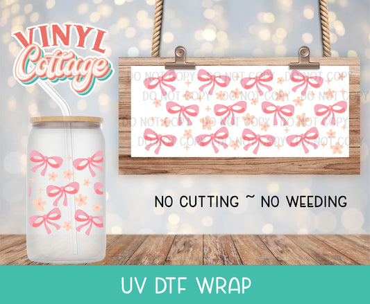 99UV ~  UV DTF Wrap ~ Bows and Daisies