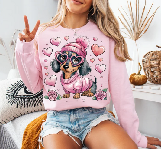 Valentine Dachshund ~ DTF Transfer