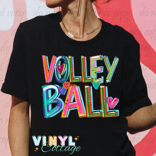Volleyball ~ Cheery Words ~ DTF Transfer