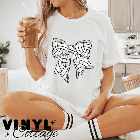 Volleyball Coquette Bow ~ DTF Transfer