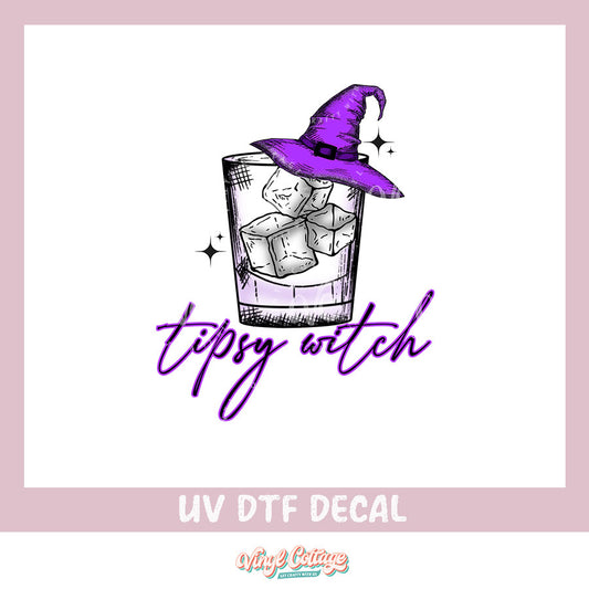 WC216 ~ UV DTF DECAL ~ Tipsy Witch