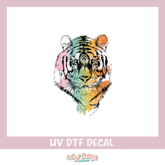 WC225 ~ UV DTF DECAL ~ Colorful Tiger