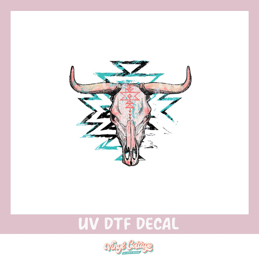 WC233 ~ UV DTF DECAL ~ Aztec Bull