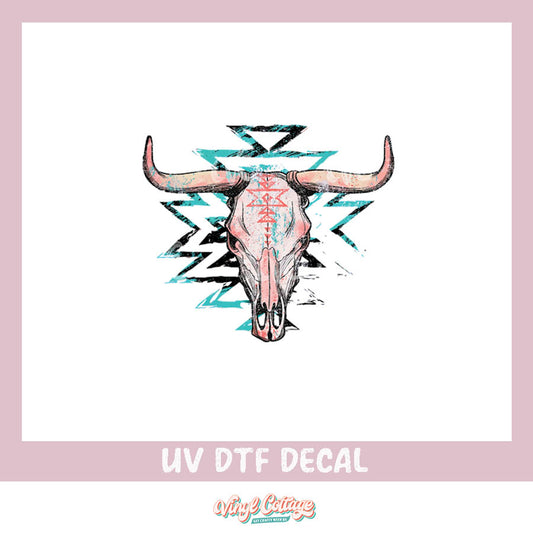 WC233 ~ UV DTF DECAL ~ Aztec Bull