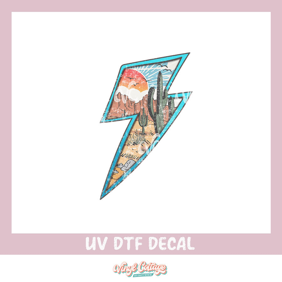 WC253~ UV DTF DECAL ~ Desert Lightning