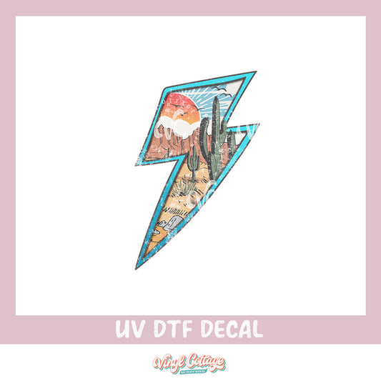 WC253~ UV DTF DECAL ~ Desert Lightning