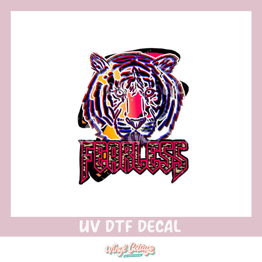 WC286 ~ UV DTF DECAL ~ Fearless Tiger