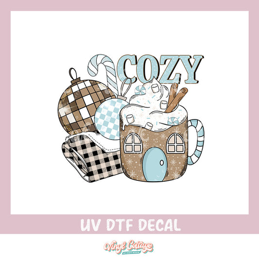 WC310 ~ UV DTF DECAL ~ Blue Cozy