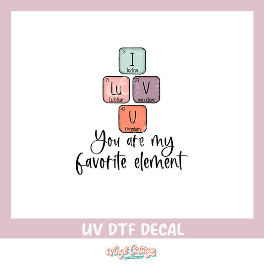 WC317 ~ UV DTF DECAL ~ Valentine Element