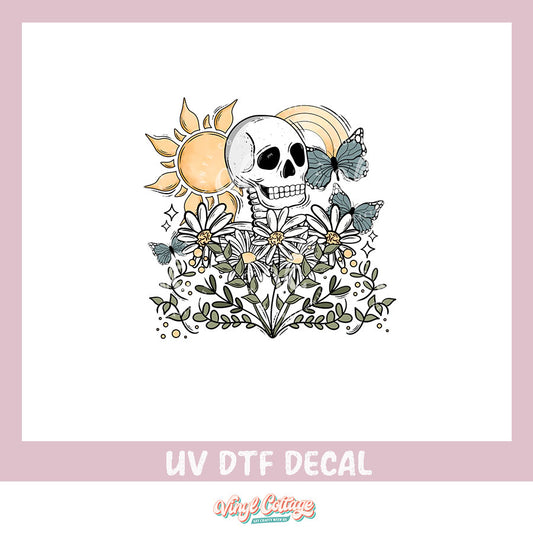 WC322~ UV DTF DECAL ~ Skellie Daisy