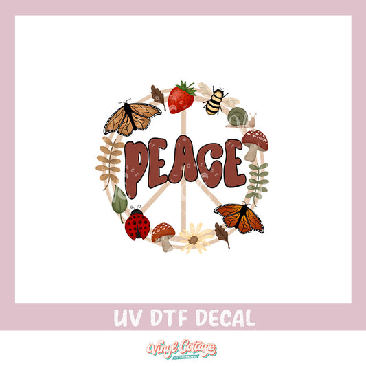 WC328 ~ UV DTF DECAL ~ Peace