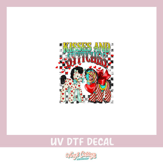 WC339 ~ UV DTF DECAL ~ Kisses and Stitches