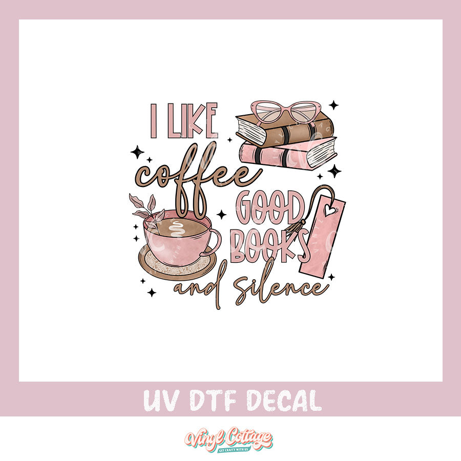 WC358 ~ UV DTF DECAL ~ Coffee and Books