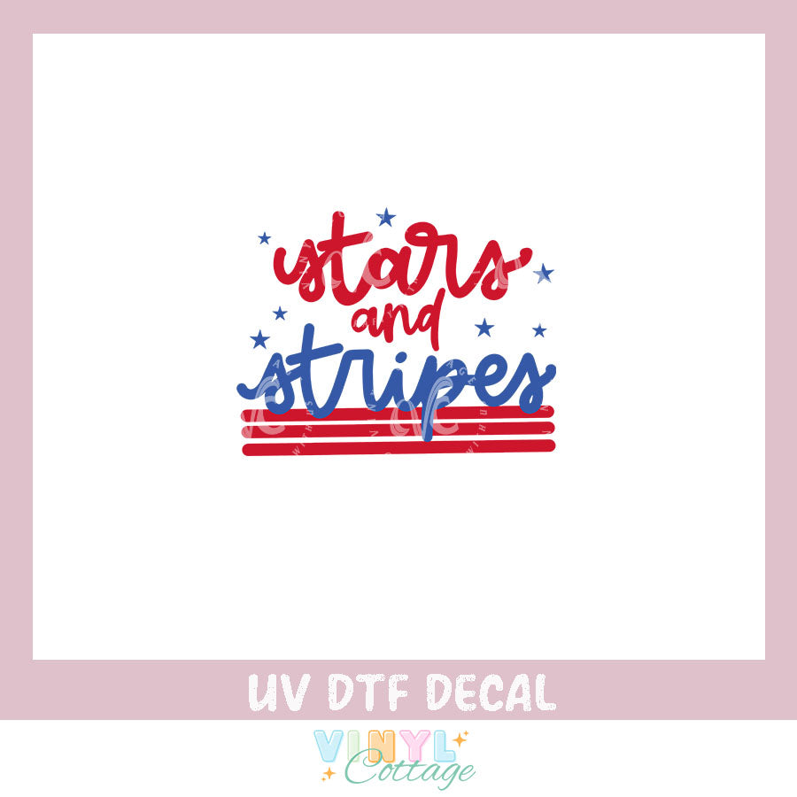WC461 ~ Stars and Stripes ~ UV DTF Decal