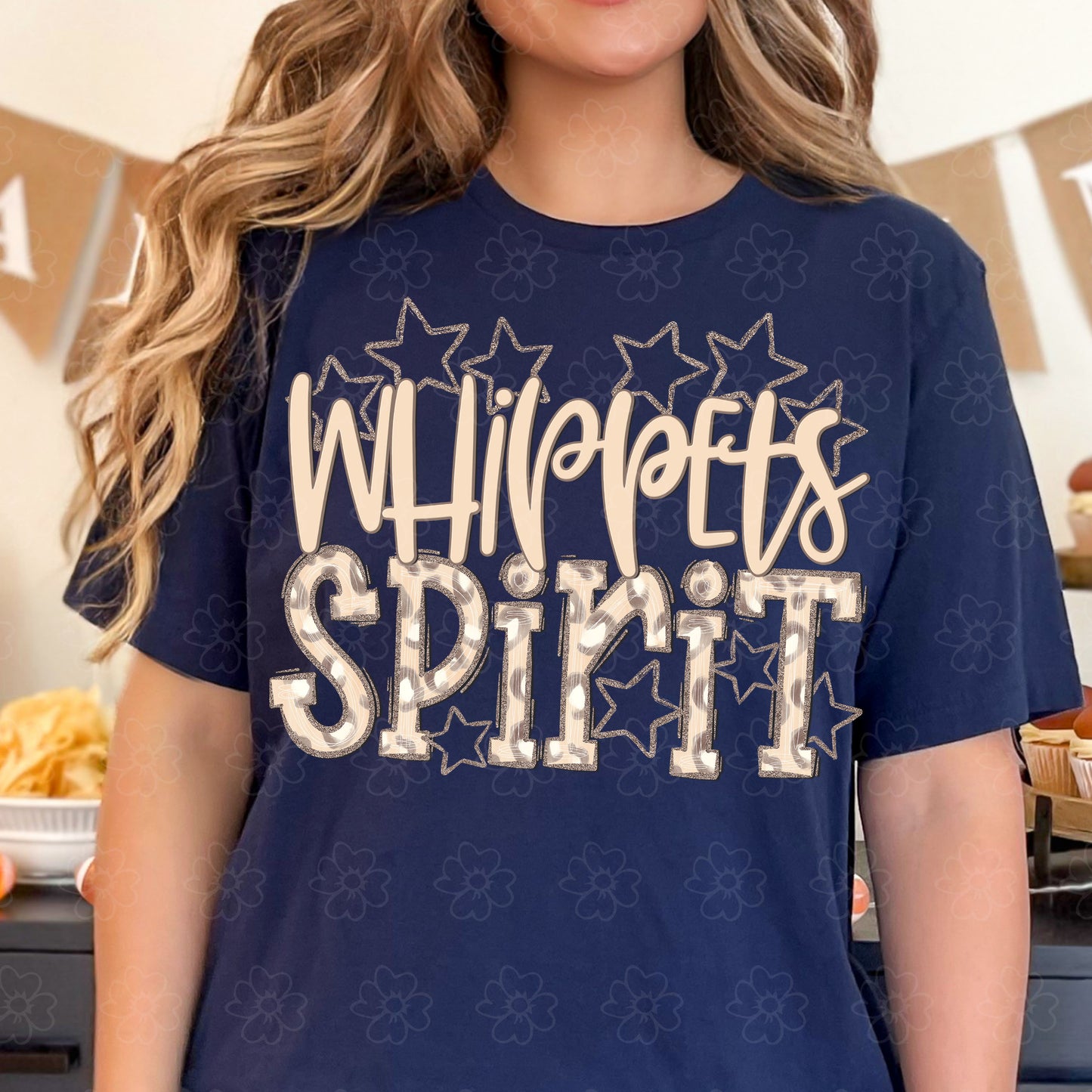 Whippet Spirit ~ Neutral Leopard ~ SAG24 ~ DTF Transfer