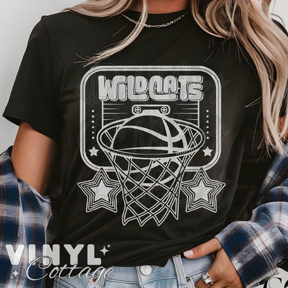 Wildcats ~ Basketball and Stars ~ DTF Transfer