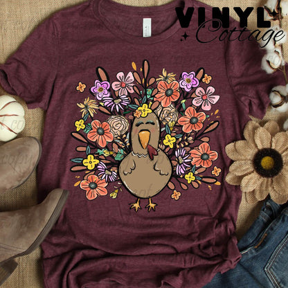 Wildflower Turkey ~ DTF Transfer
