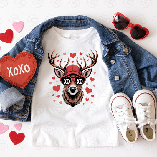 XOXO Buck Hearts ~ 26ETS01 ~ DTF Transfer ~ Drop Down Menu