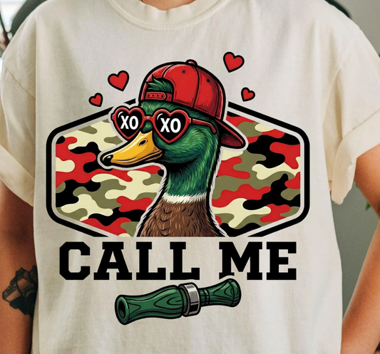XOXO Duck Call Me ~ 26ETS01 ~ DTF Transfer ~ Drop Down Menu