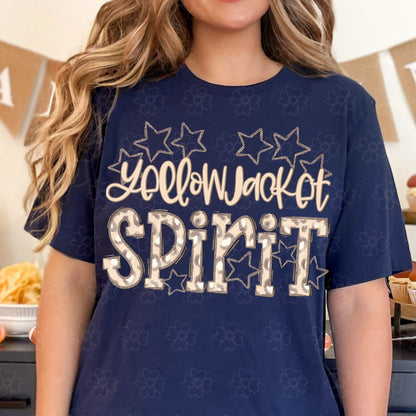 Yellow Jacket Spirit ~ Neutral Leopard ~ SAG24 ~ DTF Transfer