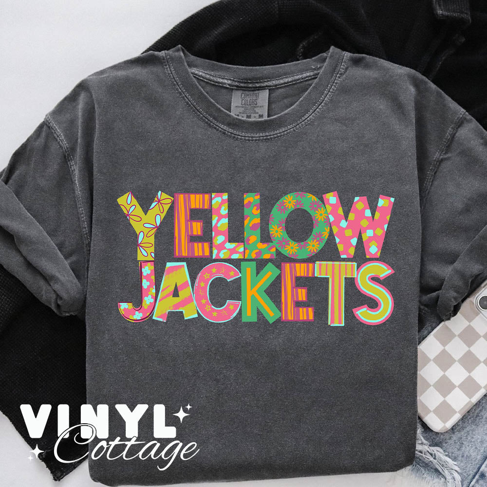 Yellowjackets ~ Playful Patterns ~ DTF Transfer